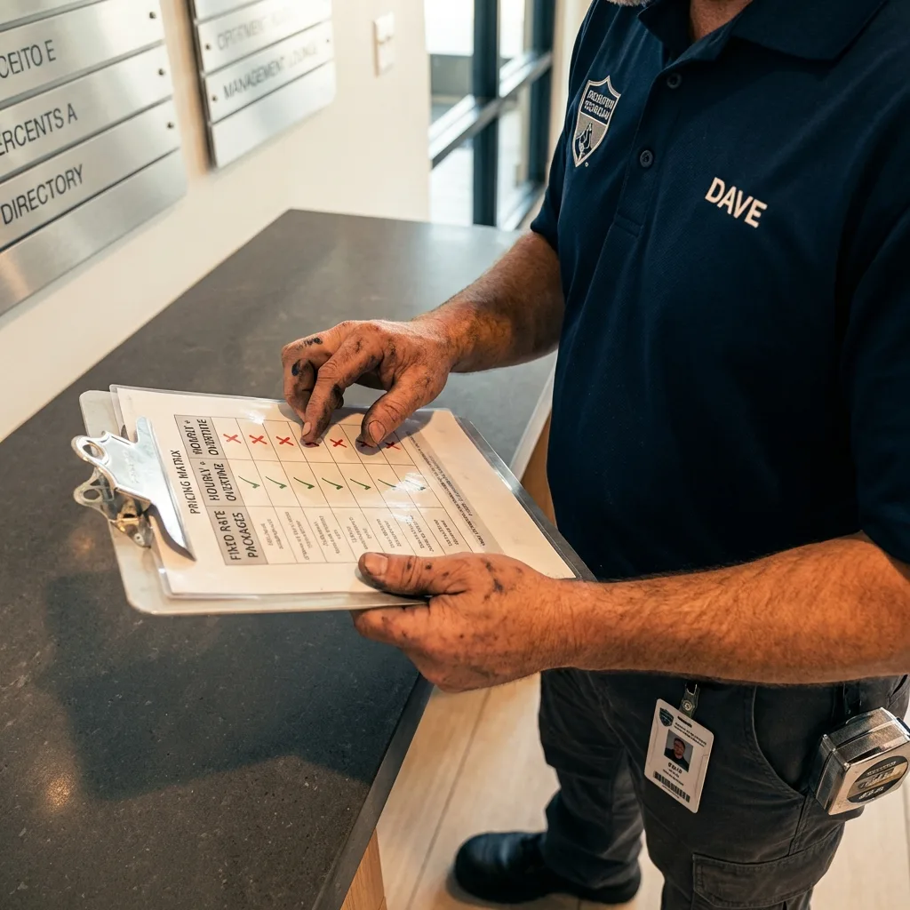 Cost comparison table showing flat rate structure versus hidden hourly overtime charges in De Queen apartment moving.